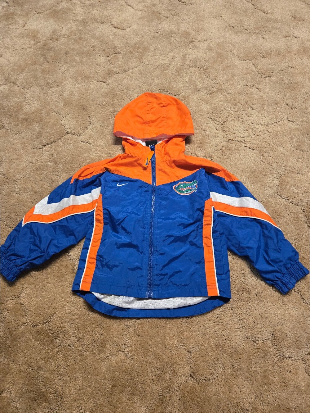 Nike Kids Florida Gators  Orange & Blue Hooded Team Windbreaker Jacket